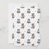 くまのぬいぐるみ ダスティーブルー ベリー スウィート ベイビー シャワー 招待状 (裏面)