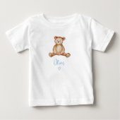 くまのぬいぐるみ パンパスグラス ベビーTシャツ (正面)