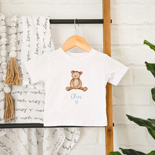 くまのぬいぐるみ パンパスグラス ベビーTシャツ