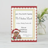 くまのぬいぐるみ 招待状 (スタンド正面)