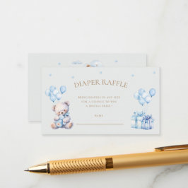 くまのぬいぐるみ 月のおむつくじチケット エンクロージャーカード