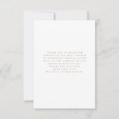 くまのぬいぐるみ 月を超えて ニュートラル ベビーシャワー サンキューカード (裏面)