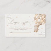 くまのぬいぐるみ 男女兼用 おむつ ラッフル 封筒 エンクロージャーカード (正面)