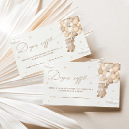 くまのぬいぐるみ 男女兼用 おむつ ラッフル 封筒 エンクロージャーカード