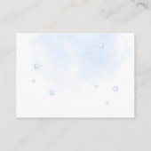 くまのぬいぐるみ 青い風船 男の子 ベビーシャワー エンクロージャーカード (裏面)