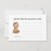 くまのアドバイスカード（親向け） 招待状 (裏面)