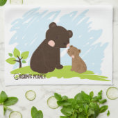 くまのオーガニックな惑星のカスタムな台所及びBathタオル キッチンタオル (折り畳み)