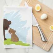 くまのオーガニックな惑星のカスタムな台所及びBathタオル キッチンタオル (四つ折り)