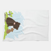 くまのオーガニックな惑星のカスタムな台所及びBathタオル キッチンタオル (横)