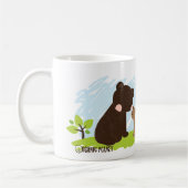 くまのオーガニックな惑星のカスタムのマグ コーヒーマグカップ (左)