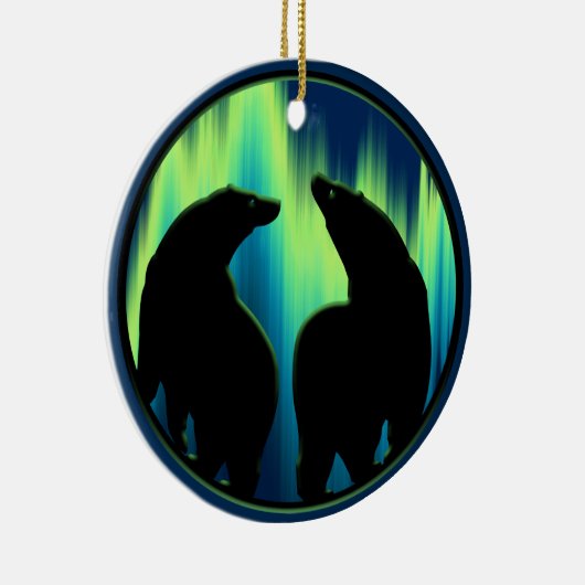 くまのオーナメントのパーソナライズな野性生物の芸術の装飾 セラミックオーナメント (右)
