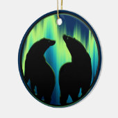 くまのオーナメントのパーソナライズな野性生物の芸術の装飾 セラミックオーナメント (左)