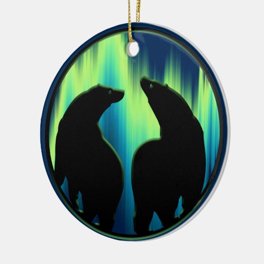 くまのオーナメントのパーソナライズな野性生物の芸術の装飾 セラミックオーナメント (左)