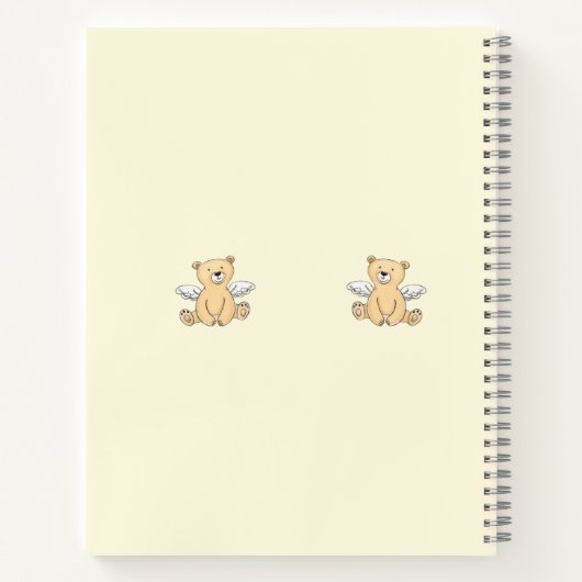 くまのキャラクター ノートブック - 新学期にぴったり (裏面)