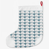 くまのクリスマスのストッキングのカスタムな白くまのストッキング ラージクリスマスストッキング (裏面)