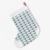 くまのクリスマスのストッキングのカスタムな白くまのストッキング ラージクリスマスストッキング (裏面 (吊り時))