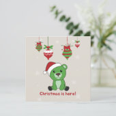 くまのクリスマス冬の動物クマの招待状 招待状 (スタンド正面)