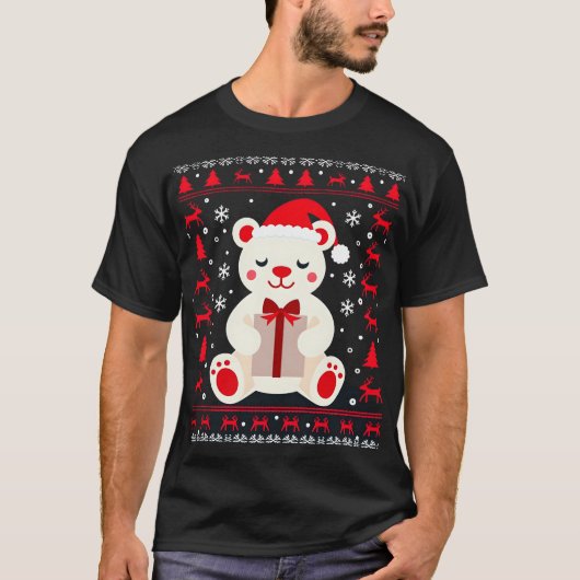 くまのクリスマス クリスマス (1) Tシャツ (正面)