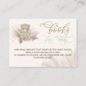 くまのグリーンヘッドホーン 赤ちゃんのお披露目 本のリクエスト エンクロージャーカード (正面)