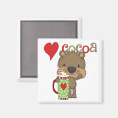 くまのココア愛休日 マグネット (正面/裏面)