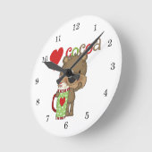 くまのココア愛休日 ラウンド壁時計 (傾斜)