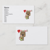 くまのココア愛休日 名刺 (正面/裏面)