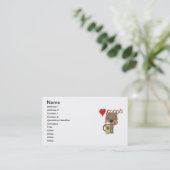 くまのココア愛休日 名刺 (スタンド正面)