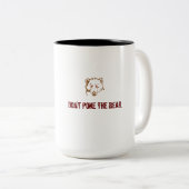 くまのコーヒーまたは茶マグを突かないで下さい ツートーンマグカップ (正面右)