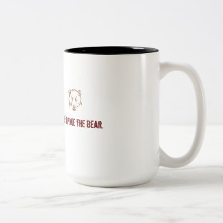 くまのコーヒーまたは茶マグを突かないで下さい ツートーンマグカップ
