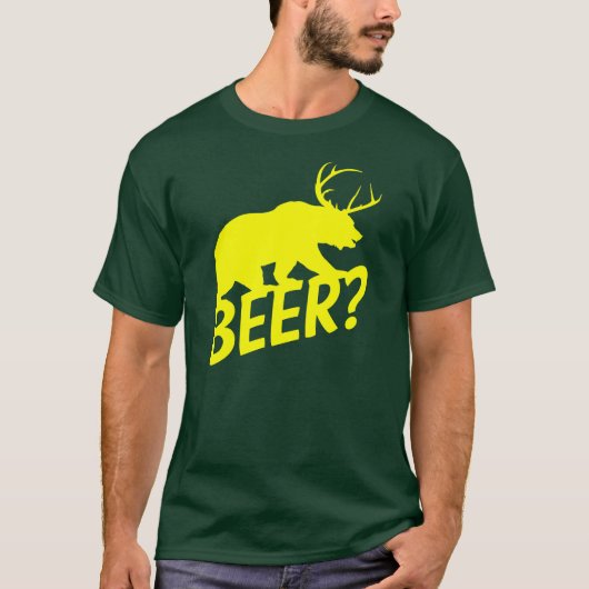 くまのシカビール Tシャツ (正面)