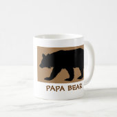 くまのシルエットのマグは読みます: パパくま コーヒーマグカップ (正面右)