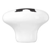 くまのシルエットの陶磁器のノブ セラミックノブ (側面)