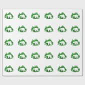 くまのシルエット ラッピングペーパー (フラット)