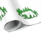 くまのシルエット ラッピングペーパー (ロールコーナー)