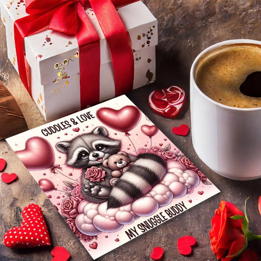 くまのハグ ラクーン バレンタイン カード