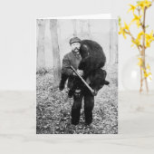 くまのハンター1909年 カード (黄色い花)