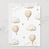 くまのパイロット飛行機の1歳の誕生日男の子 招待状 (裏面)