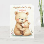 くまのパステルカラーの動物の父の日カード カード (正面)