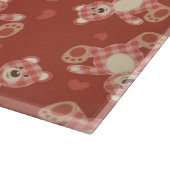 くまのパッチワークパターン カッティングボード (角)