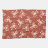 くまのパッチワークパターン キッチンタオル (横)