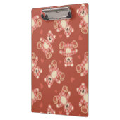 くまのパッチワークパターン クリップボード (左)