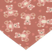 くまのパッチワークパターン ショートテーブルランナー (コーナー)