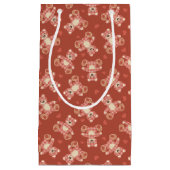 くまのパッチワークパターン スモールペーパーバッグ (正面)