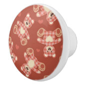 くまのパッチワークパターン セラミックノブ (右)