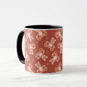 くまのパッチワークパターン マグカップ (正面左)