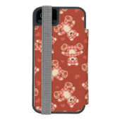 くまのパッチワークパターン INCIPIO iPhoneウォレットケース (フォリオ裏面)