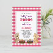 くまのピクニック誕生日パーティー 招待状 (スタンド正面)