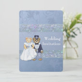 くまのブライド＆グルーム ウェディング招待状 招待状 (スタンド正面)