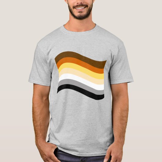 くまのプライドのウェーブフラグ Tシャツ (正面)