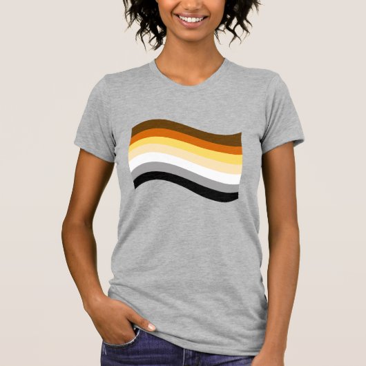 くまのプライドのウェーブフラグ Tシャツ (正面)